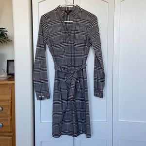 LL Bean plaid shirt dress
